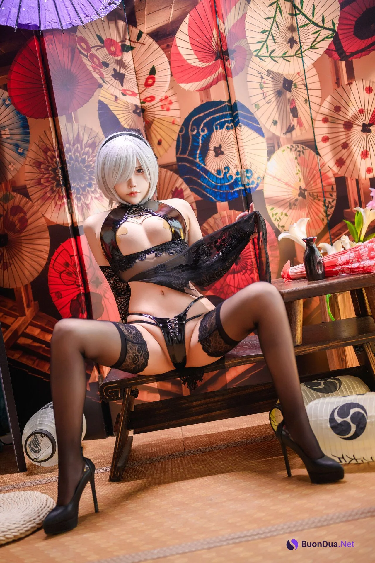[抱走莫子] 2B 靡烟旗袍 ニーア オートマタ - Photo 5