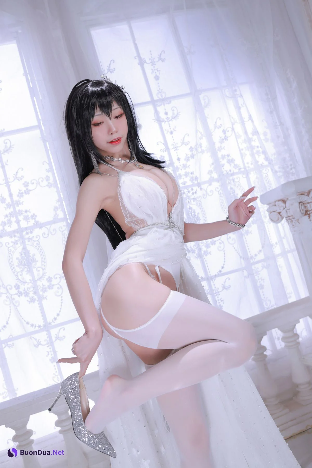 水淼aqua Cosplay 大凤婚纱 - Photo 2