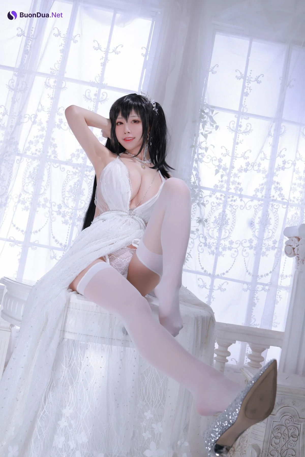 水淼aqua Cosplay 大凤婚纱 - Photo 6