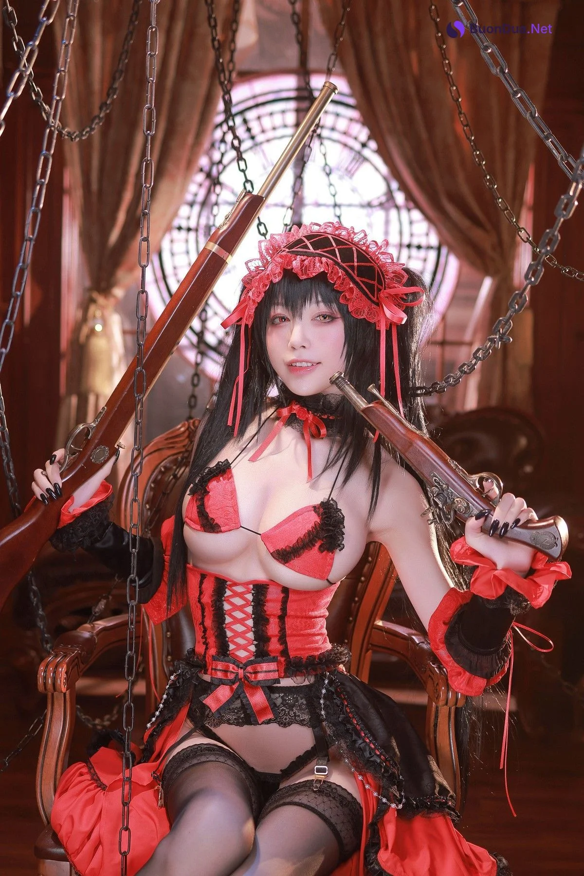 水淼aqua Cosplay 时崎狂三 - 사진 19