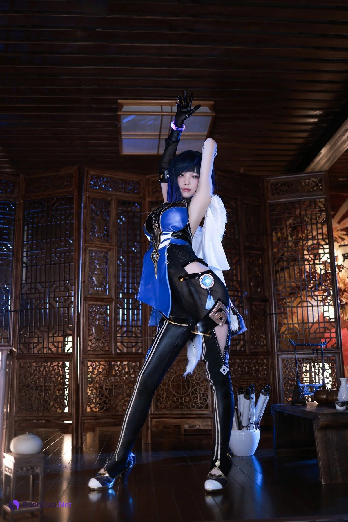 水淼aqua Cosplay 夜兰 Yelan - รูปภาพ 11