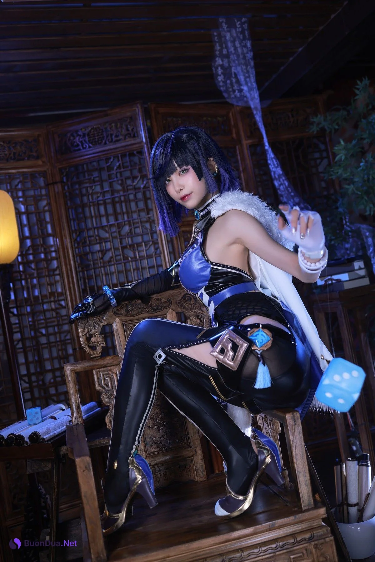 水淼aqua Cosplay 夜兰 Yelan - รูปภาพ 15
