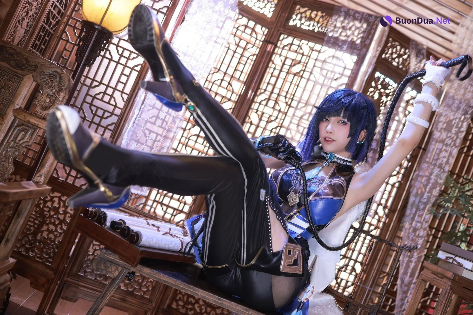 水淼aqua Cosplay 夜兰 Yelan - รูปภาพ 5