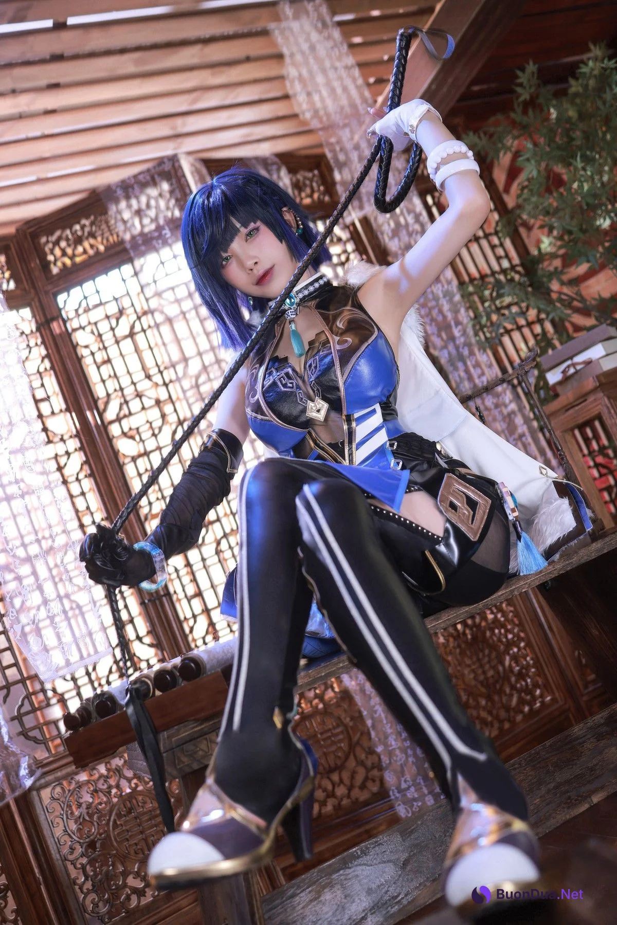 水淼aqua Cosplay 夜兰 Yelan - รูปภาพ 6