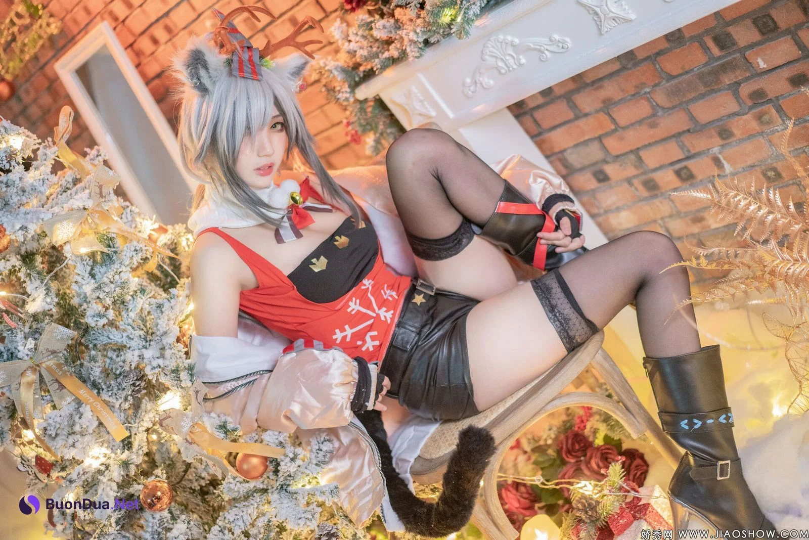 [周叽是可爱兔兔] 圣诞黑 Arknights Schwarz - Photo 6
