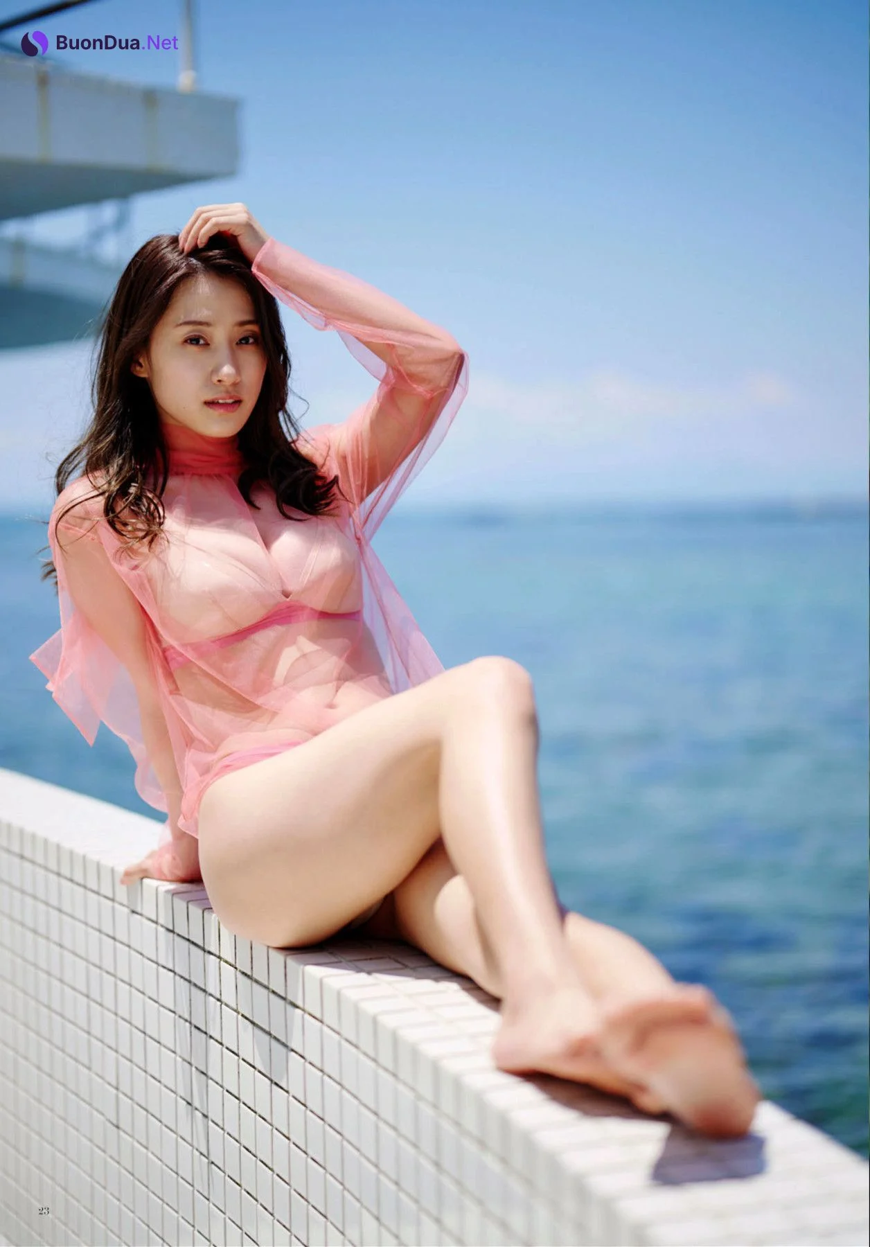 Ayano Sumida 澄田綾乃, デジタル原色美女図鑑 [Seaside Terrace] Set.01 - Photo 3