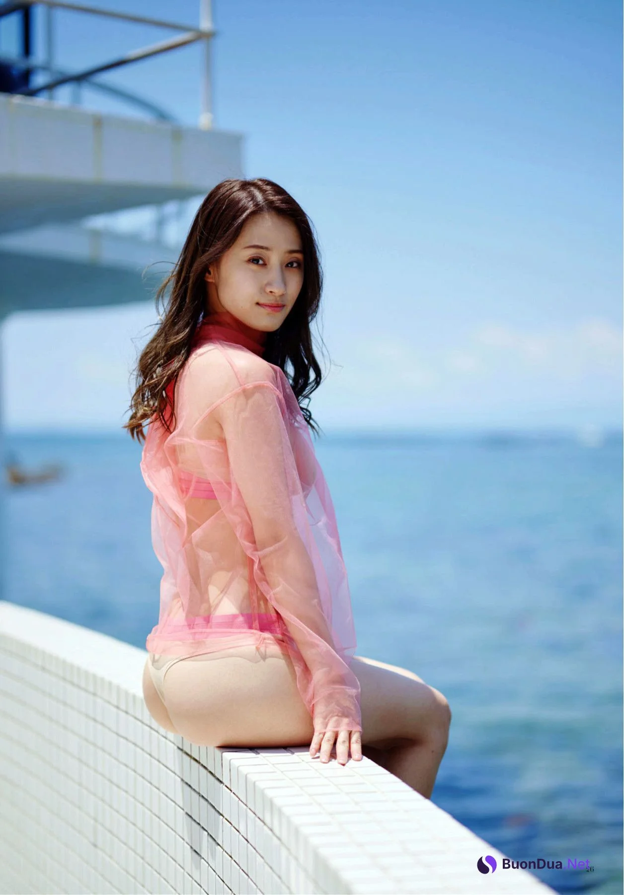 Ayano Sumida 澄田綾乃, デジタル原色美女図鑑 [Seaside Terrace] Set.01 - Photo 6