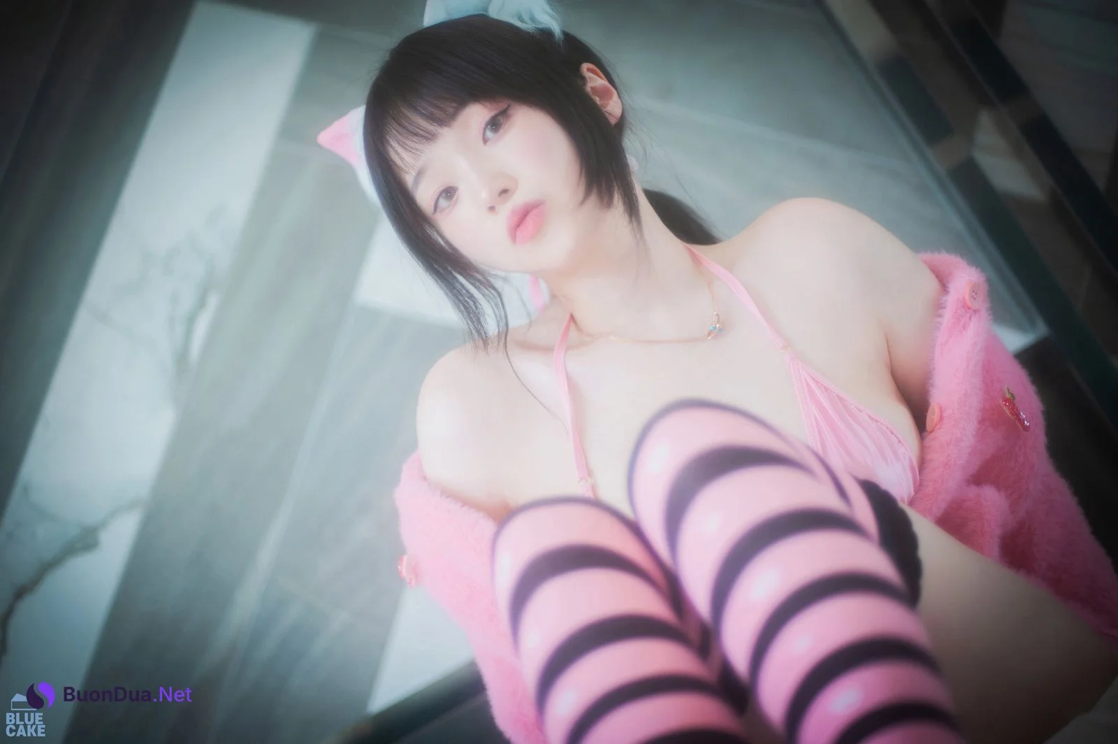 Bambi 밤비, [BLUECAKE] Naughty Cats Pink & Mint RED Set.01 - Photo 15