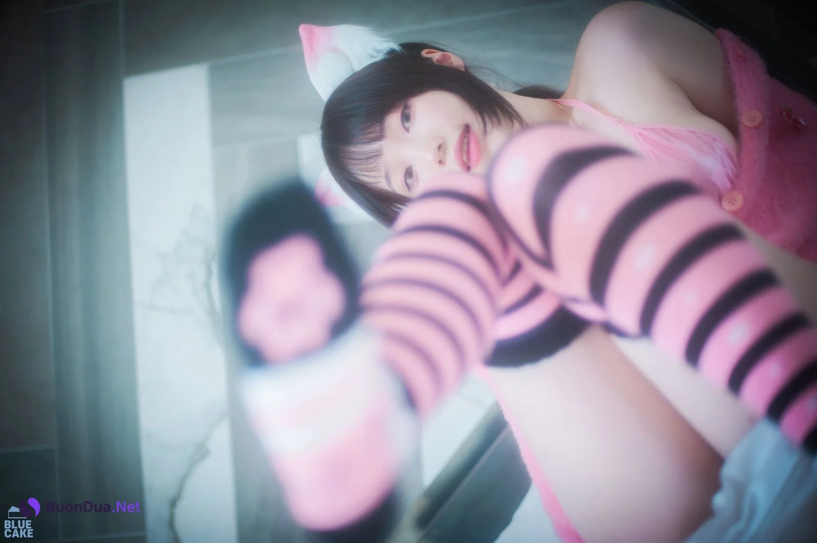 Bambi 밤비, [BLUECAKE] Naughty Cats Pink & Mint RED Set.01 - Photo 17
