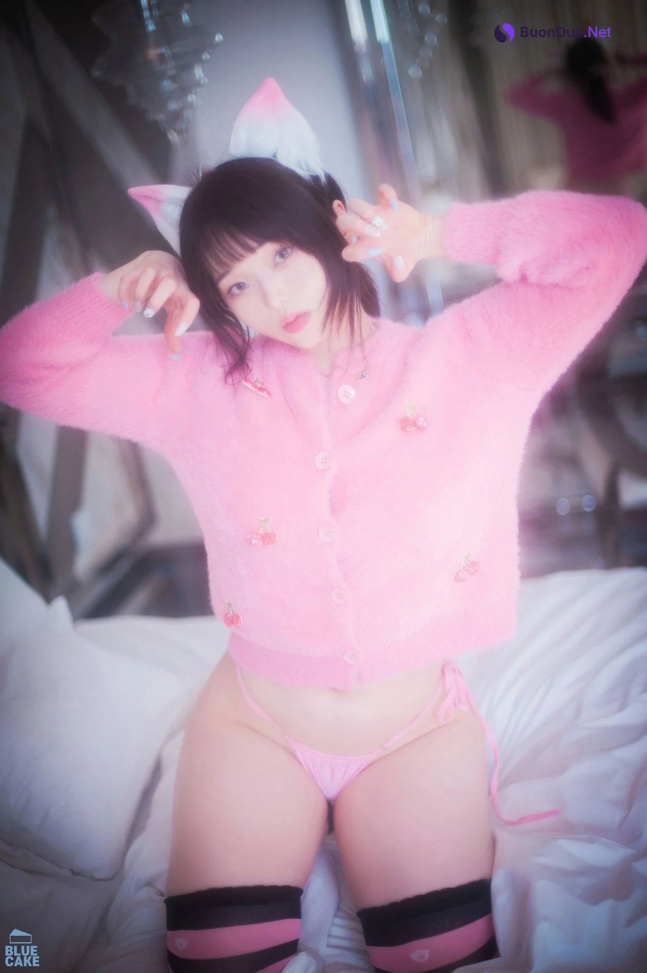 Bambi 밤비, [BLUECAKE] Naughty Cats Pink & Mint RED Set.01 - Photo 2