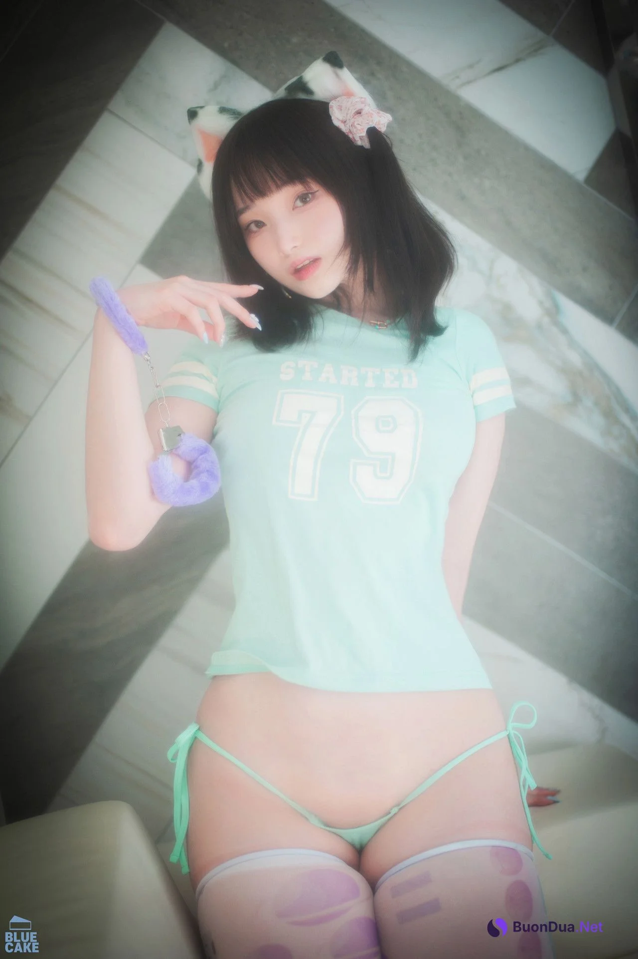 Bambi 밤비, [BLUECAKE] Naughty Cats Pink & Mint RED Set.02 - Photo 10