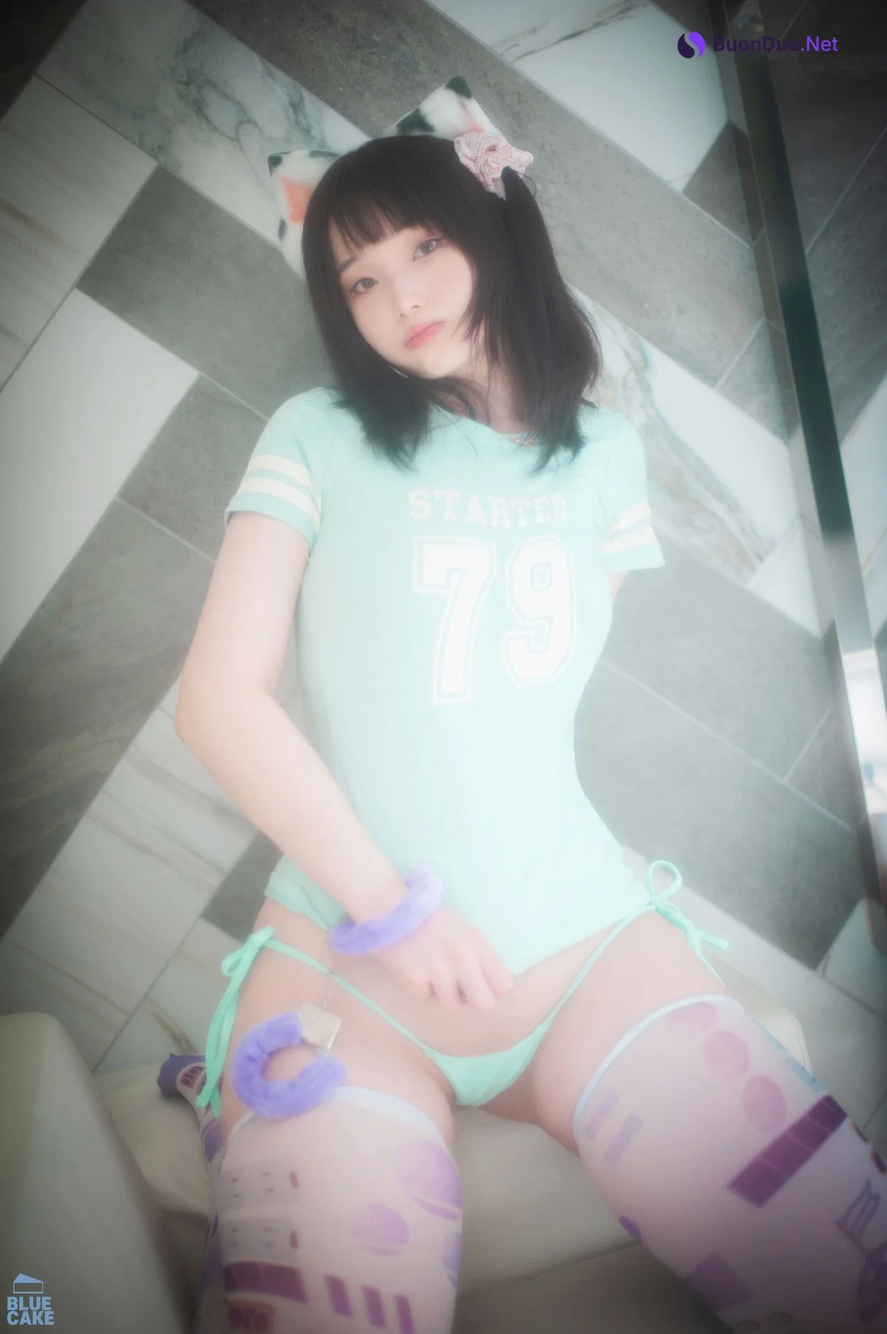 Bambi 밤비, [BLUECAKE] Naughty Cats Pink & Mint RED Set.02 - Photo 11