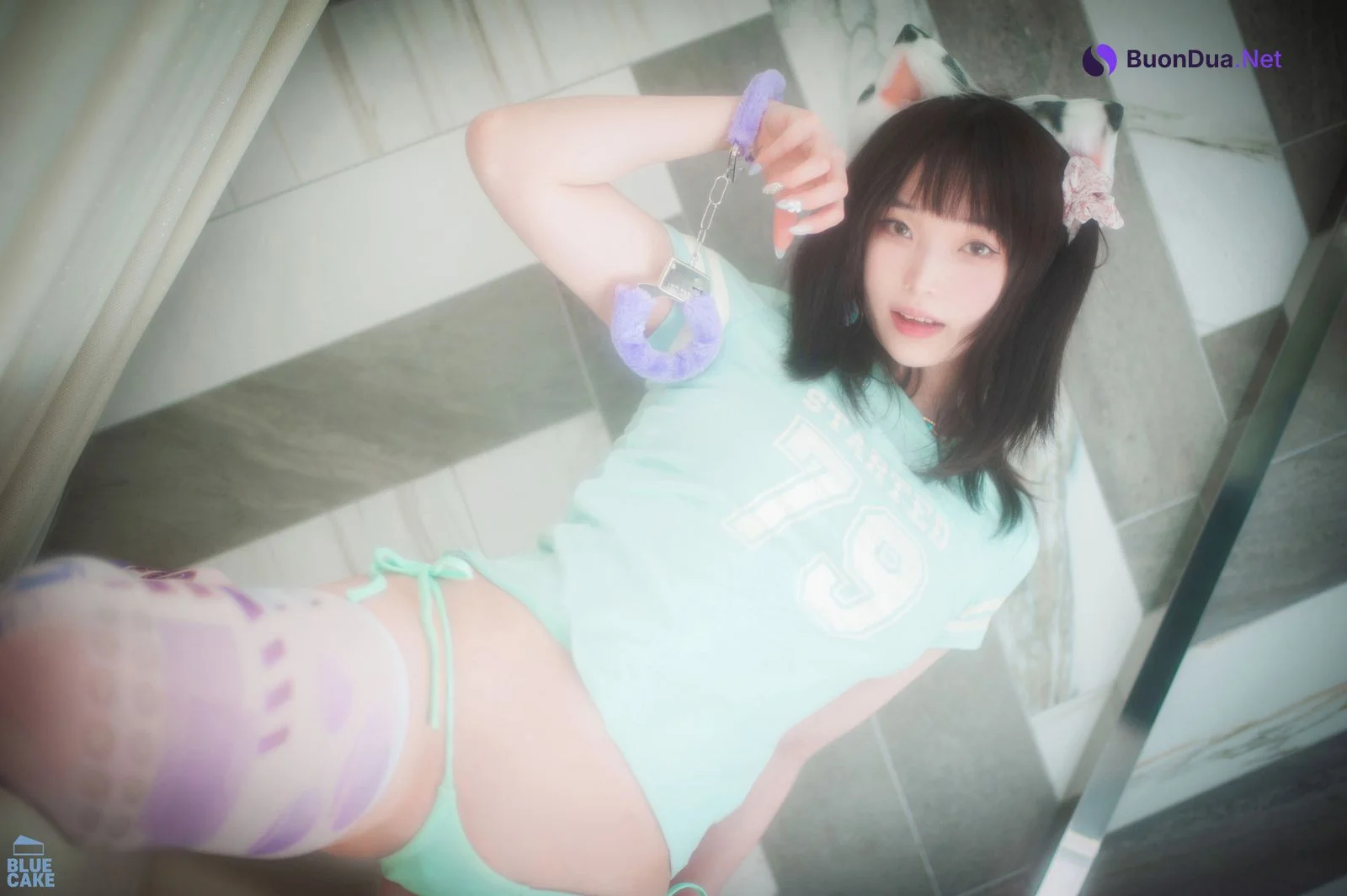 Bambi 밤비, [BLUECAKE] Naughty Cats Pink & Mint RED Set.02 - Photo 13