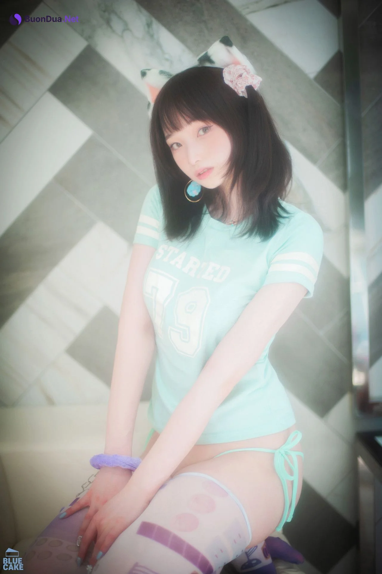 Bambi 밤비, [BLUECAKE] Naughty Cats Pink & Mint RED Set.02 - Photo 15