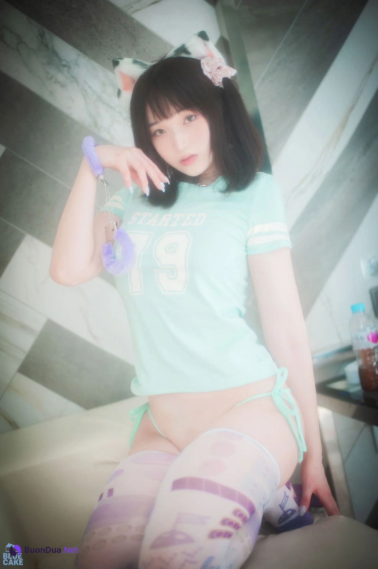 Bambi 밤비, [BLUECAKE] Naughty Cats Pink & Mint RED Set.02 - Photo 16