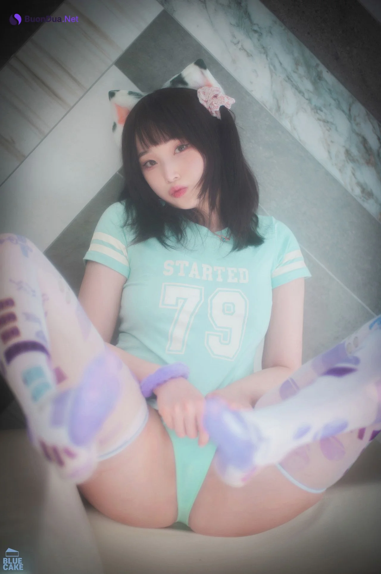 Bambi 밤비, [BLUECAKE] Naughty Cats Pink & Mint RED Set.02 - Photo 3