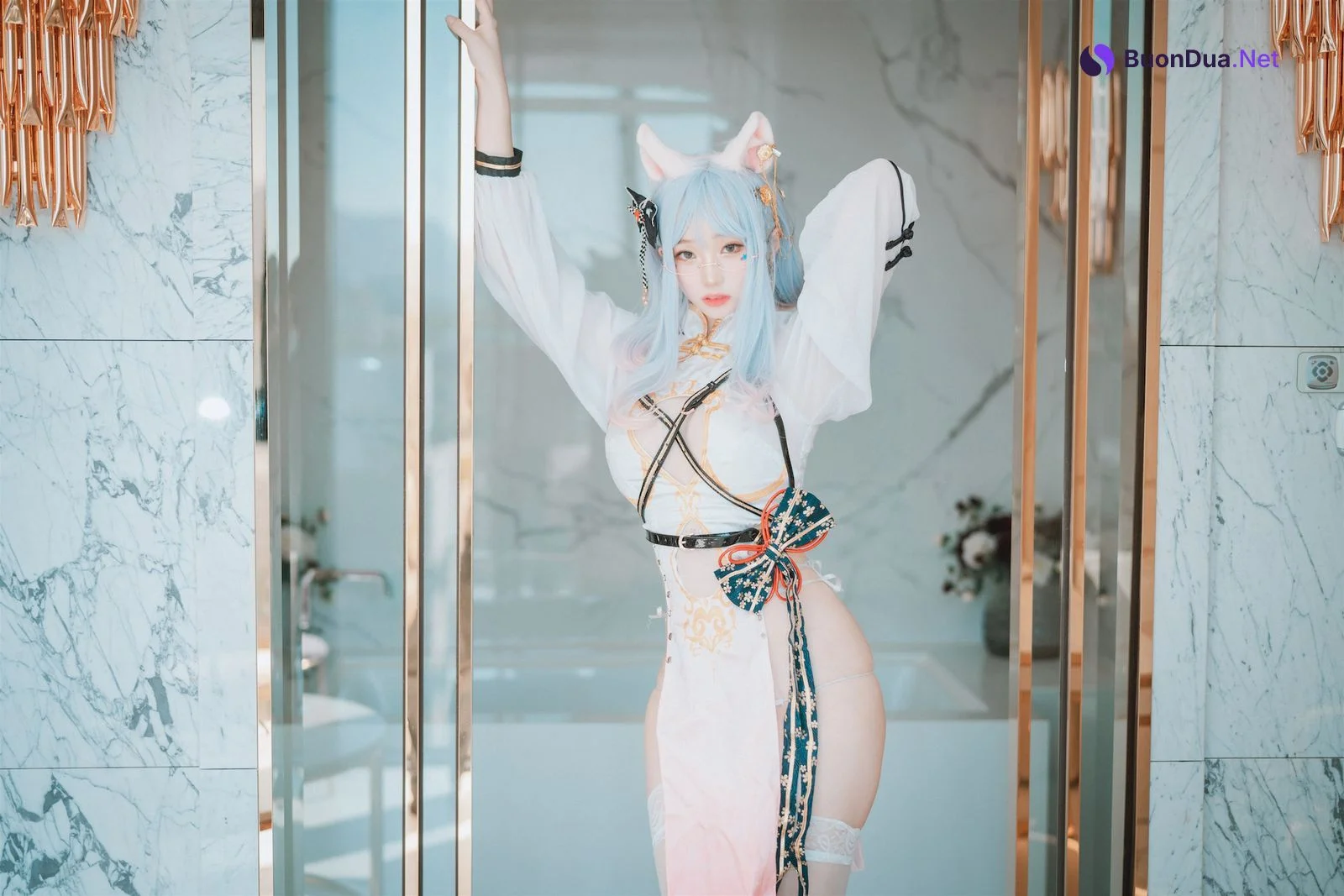 Bambi 밤비, [DJAWA] Le Chat Porte un Qípáo Set.01 - Photo 12