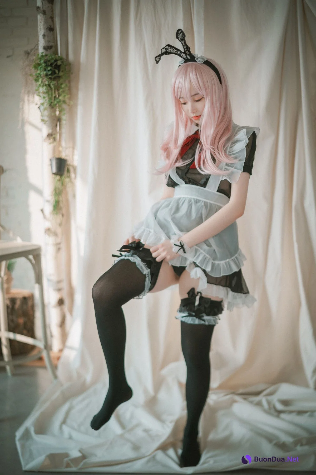 Bambi 밤비, [DJAWA] Sheer Bunny Maid - Photo 12
