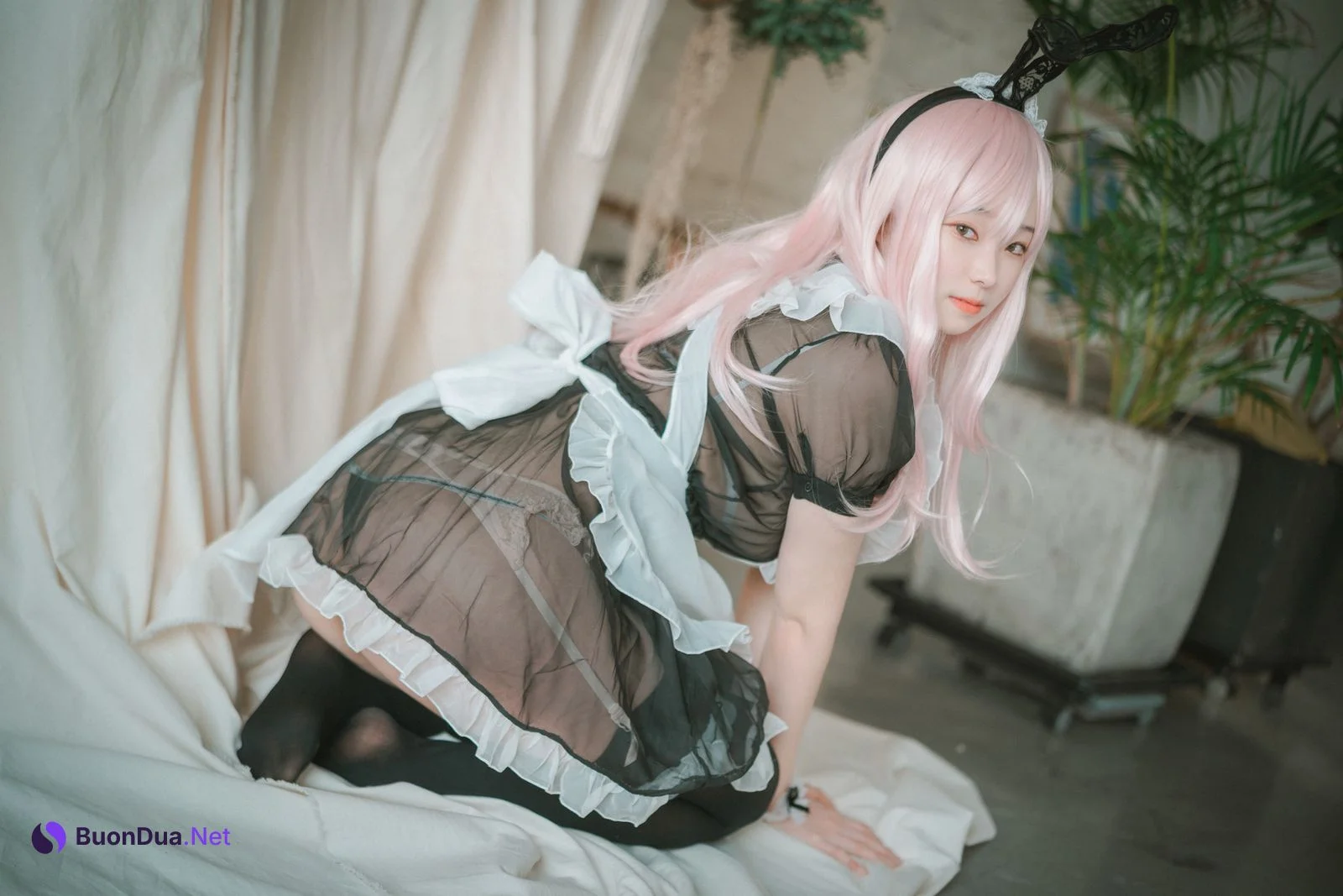 Bambi 밤비, [DJAWA] Sheer Bunny Maid - Photo 13