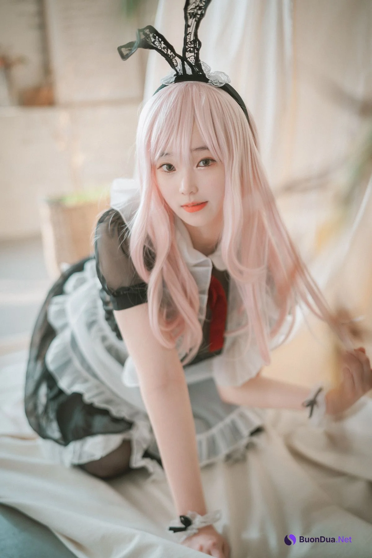 Bambi 밤비, [DJAWA] Sheer Bunny Maid - Photo 15