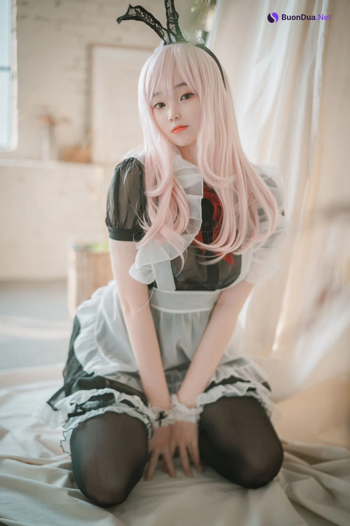 Bambi 밤비, [DJAWA] Sheer Bunny Maid - Photo 16
