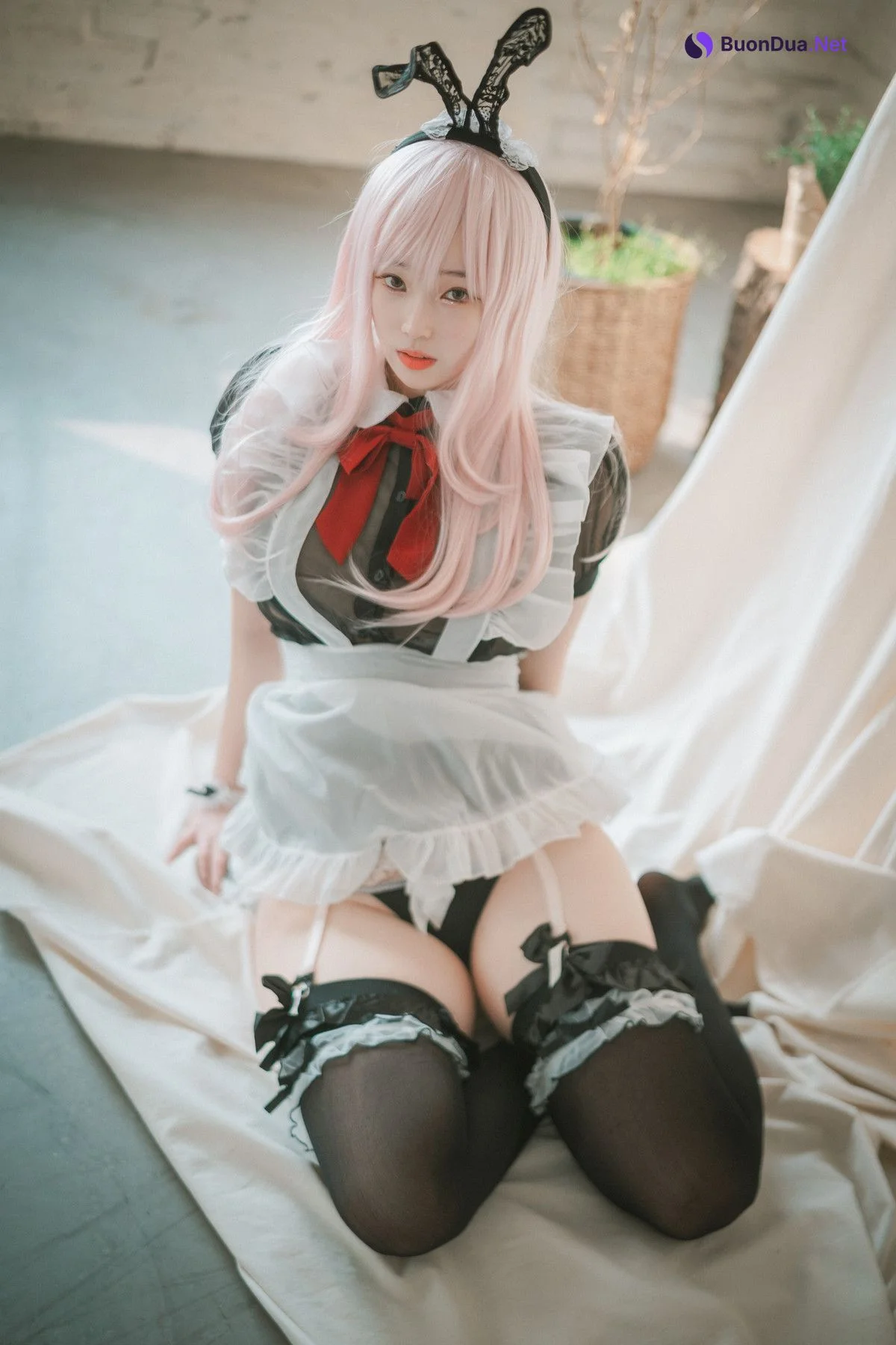 Bambi 밤비, [DJAWA] Sheer Bunny Maid - Photo 17