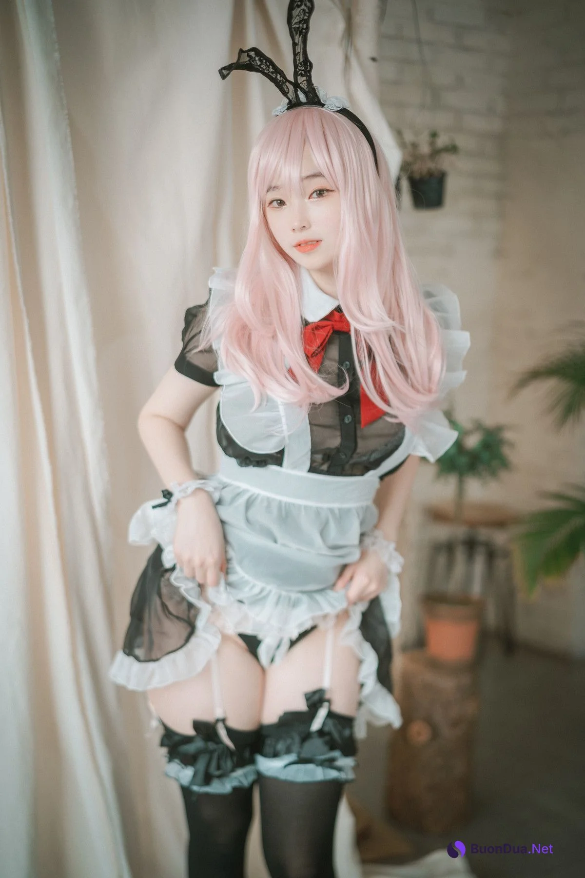 Bambi 밤비, [DJAWA] Sheer Bunny Maid - Photo 2