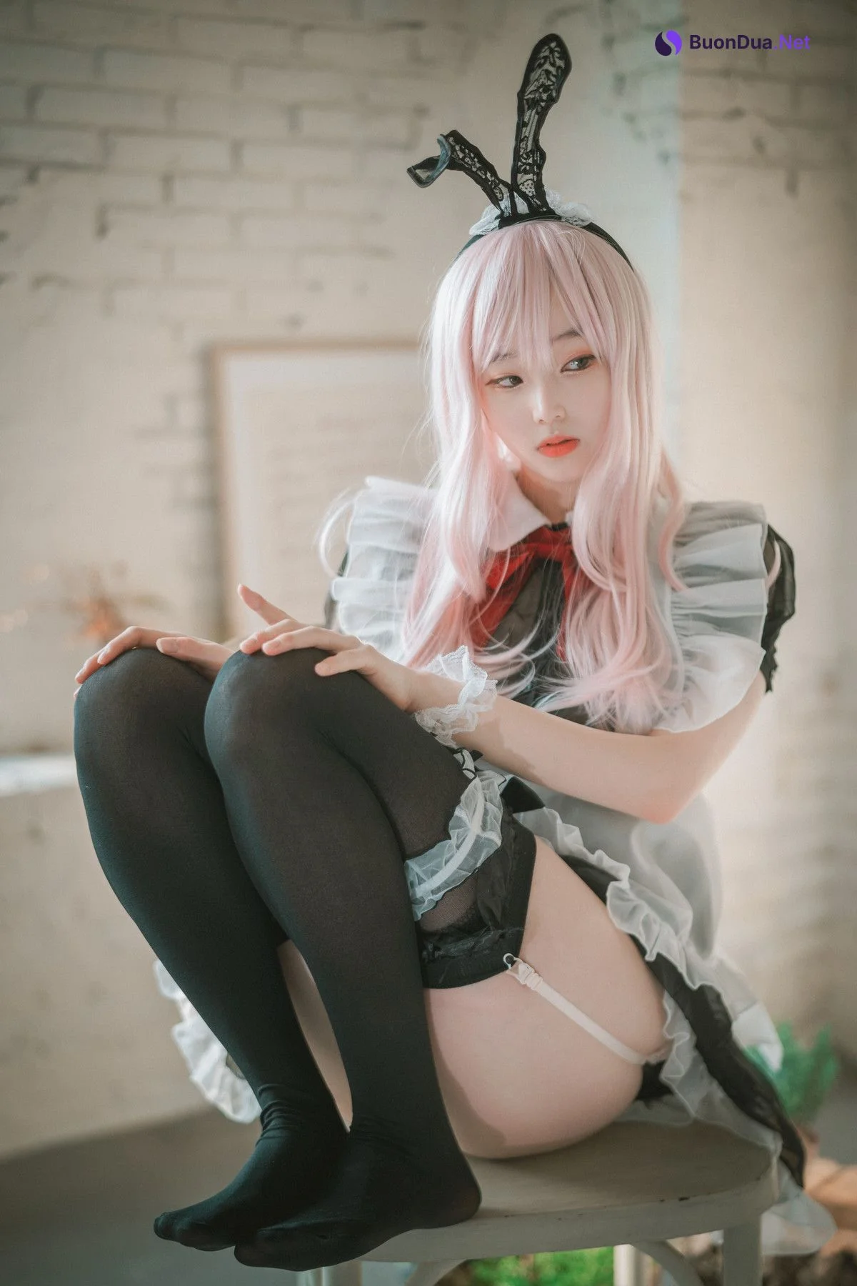 Bambi 밤비, [DJAWA] Sheer Bunny Maid - Photo 3