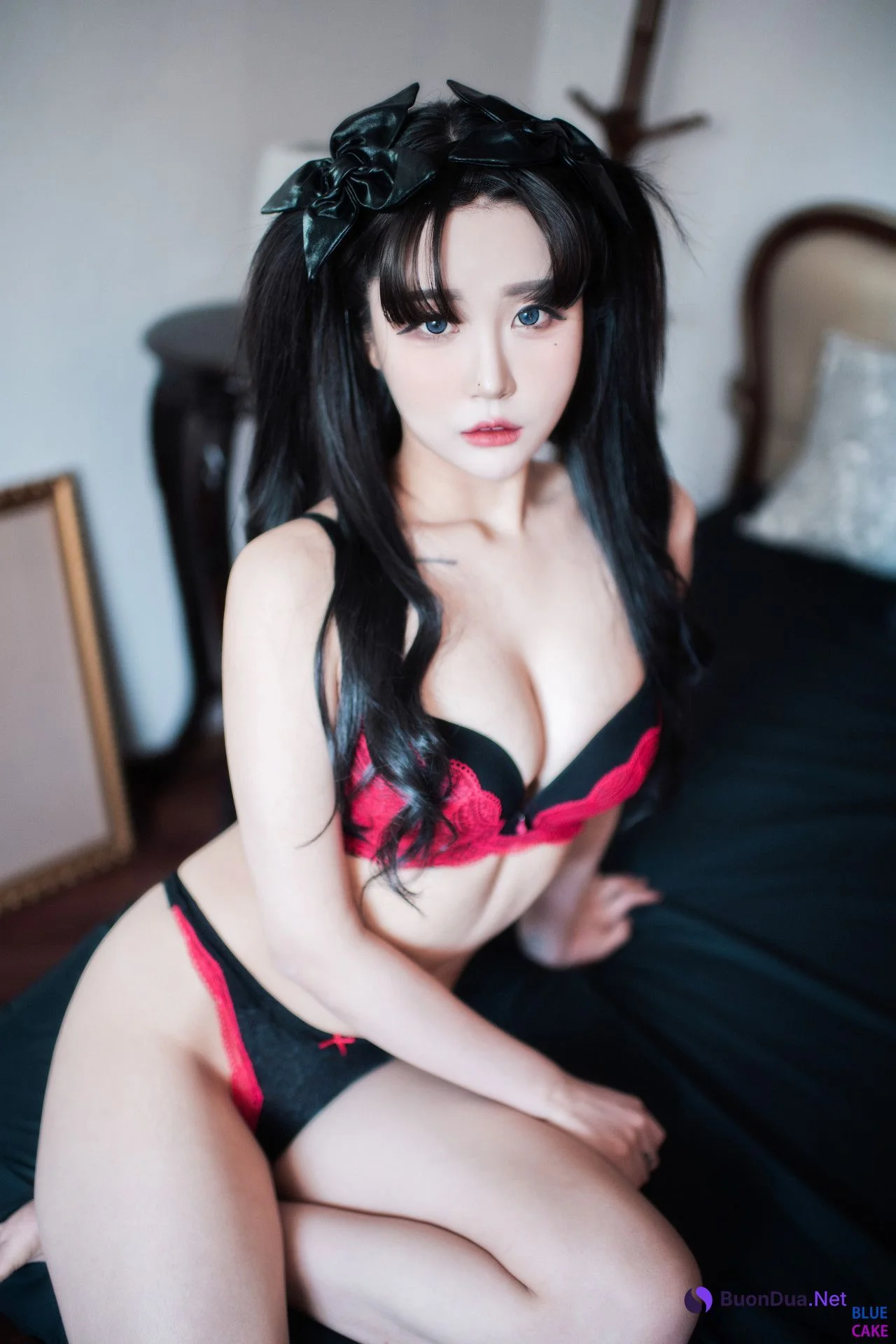 정보미 & 권지아, [BLUECAKE] Fate Saber x Thosaka Rin Lingerie.Ver Set.01 - Photo 8