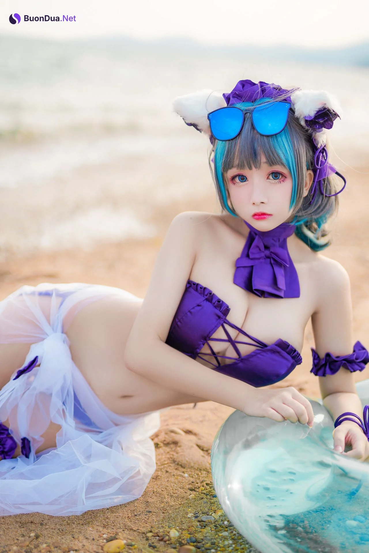 [日奈娇] 柴郡泳装 Cheshire Azur Lane - Photo 11