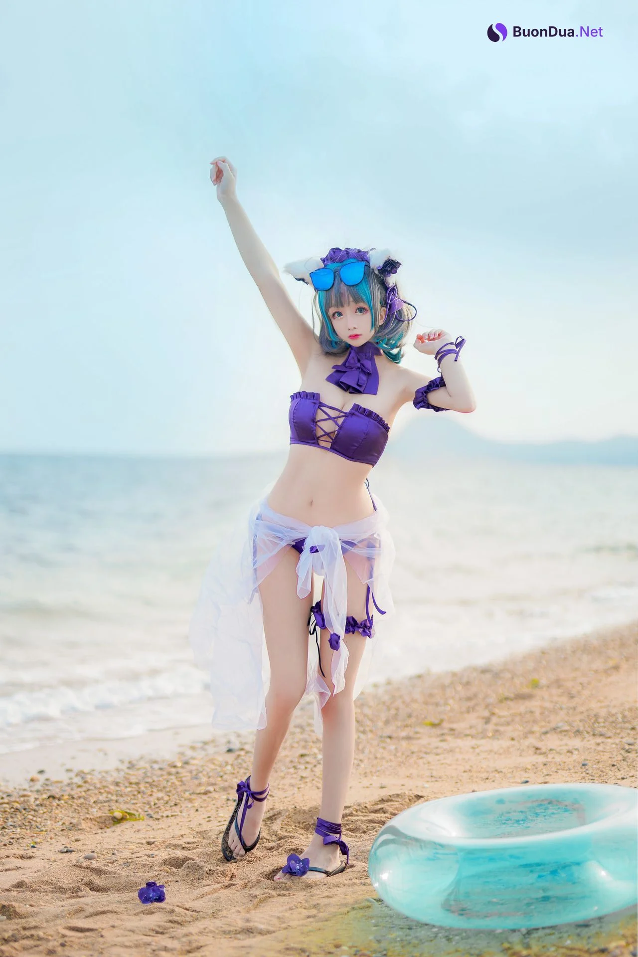 [日奈娇] 柴郡泳装 Cheshire Azur Lane - Photo 15