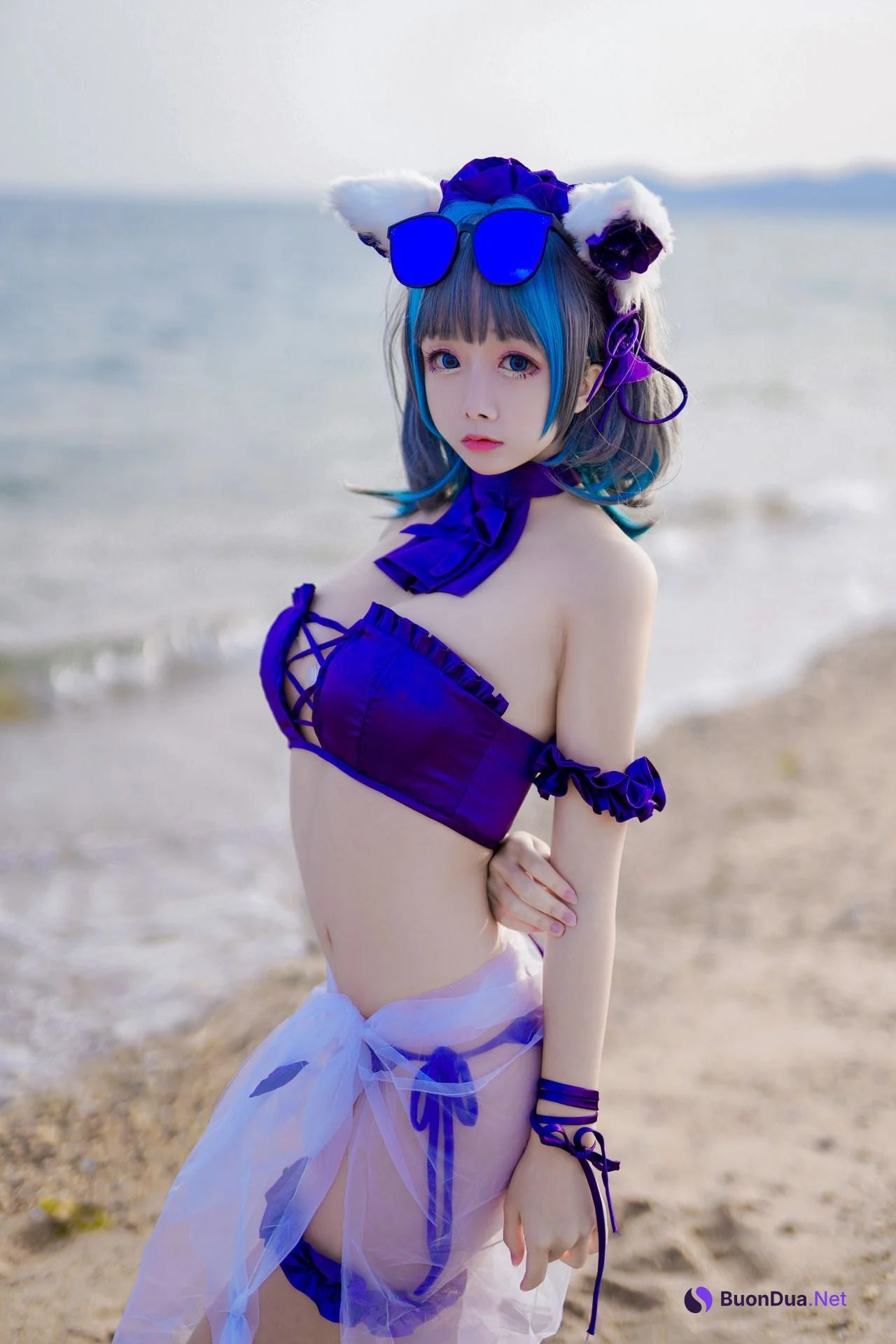 [日奈娇] 柴郡泳装 Cheshire Azur Lane - Photo 16