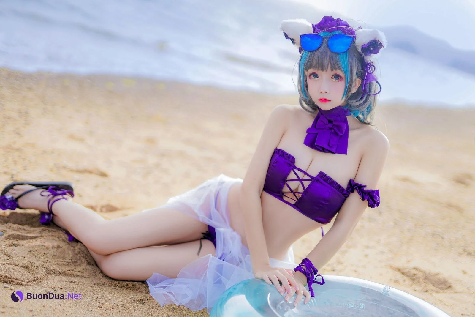[日奈娇] 柴郡泳装 Cheshire Azur Lane - Photo 3
