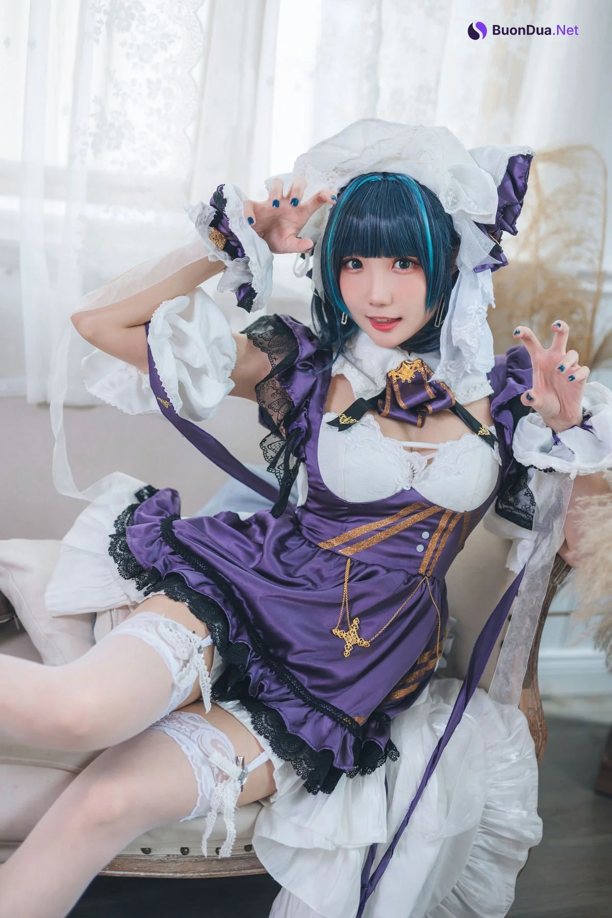 [瓜希酱] Cheshire Maid 柴郡 - Photo 12