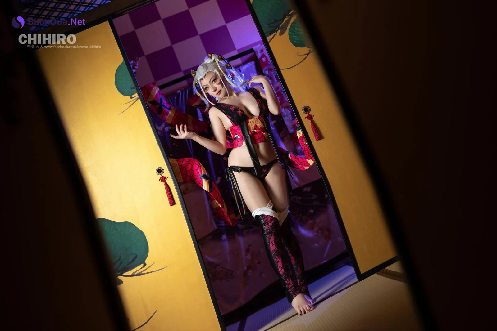 千尋_Chihiro Chang Cosplay 堕姫 Daki – Demon Slayer - Photo 13
