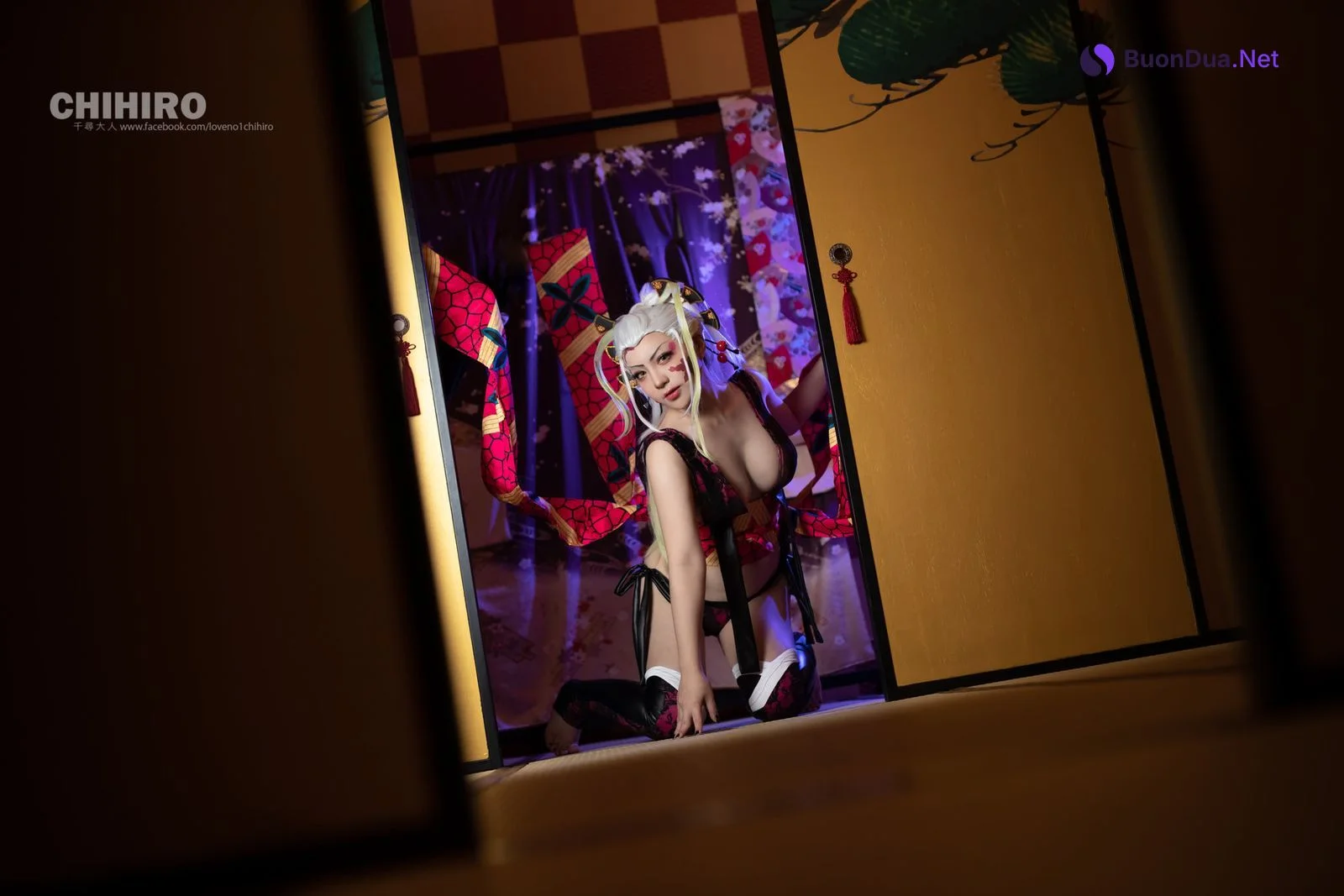 千尋_Chihiro Chang Cosplay 堕姫 Daki – Demon Slayer - Photo 4