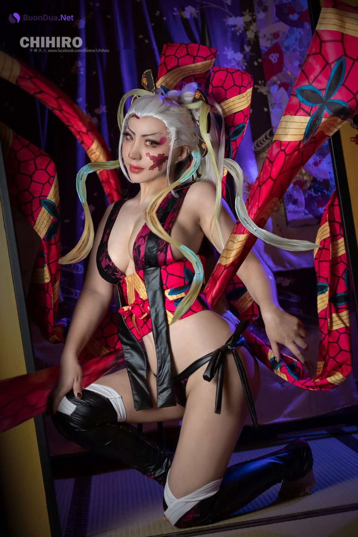 千尋_Chihiro Chang Cosplay 堕姫 Daki – Demon Slayer - Photo 6
