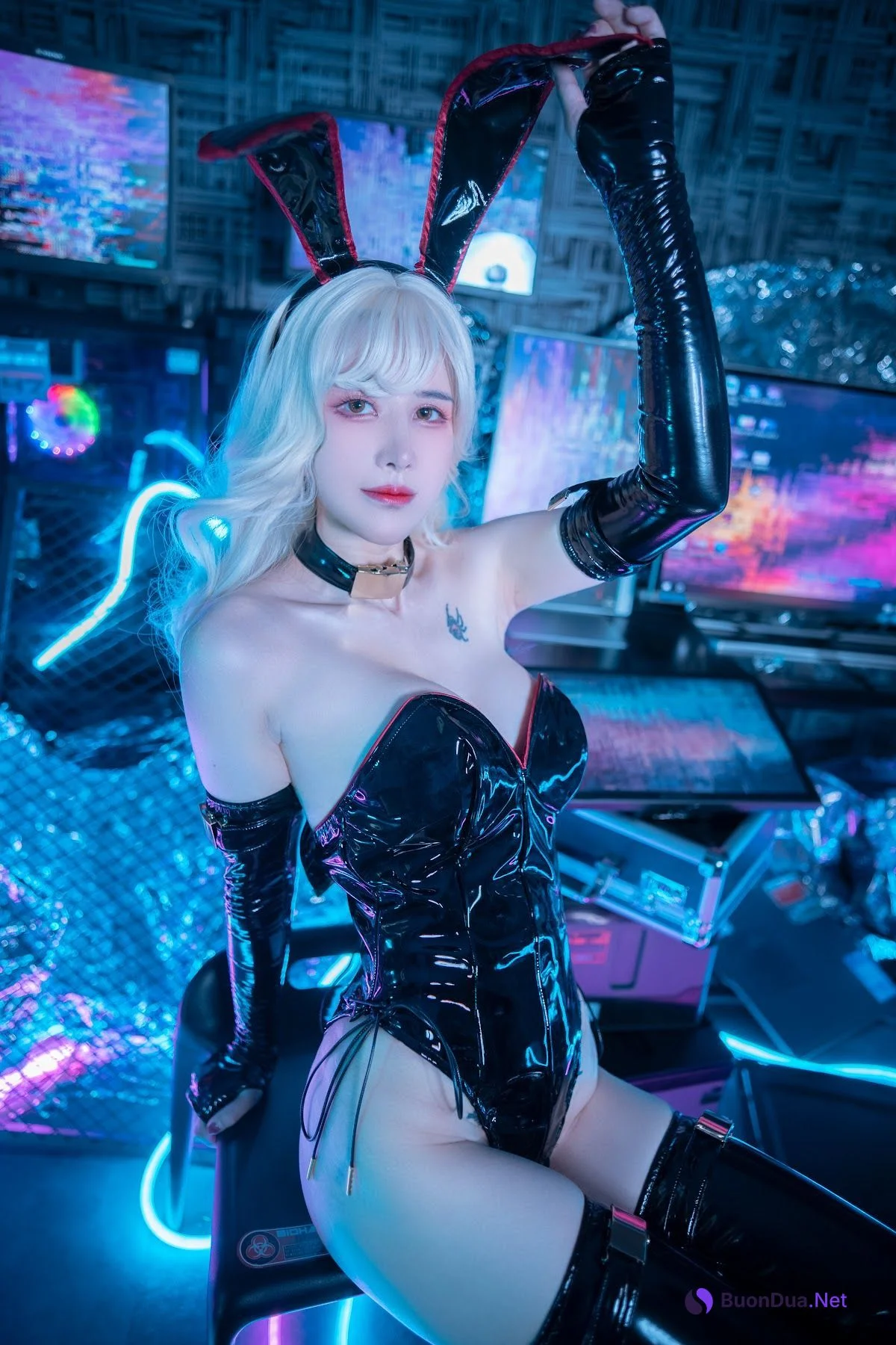 Coser@鹿八岁 – 赛博朋克兔女郎 - รูปภาพ 13