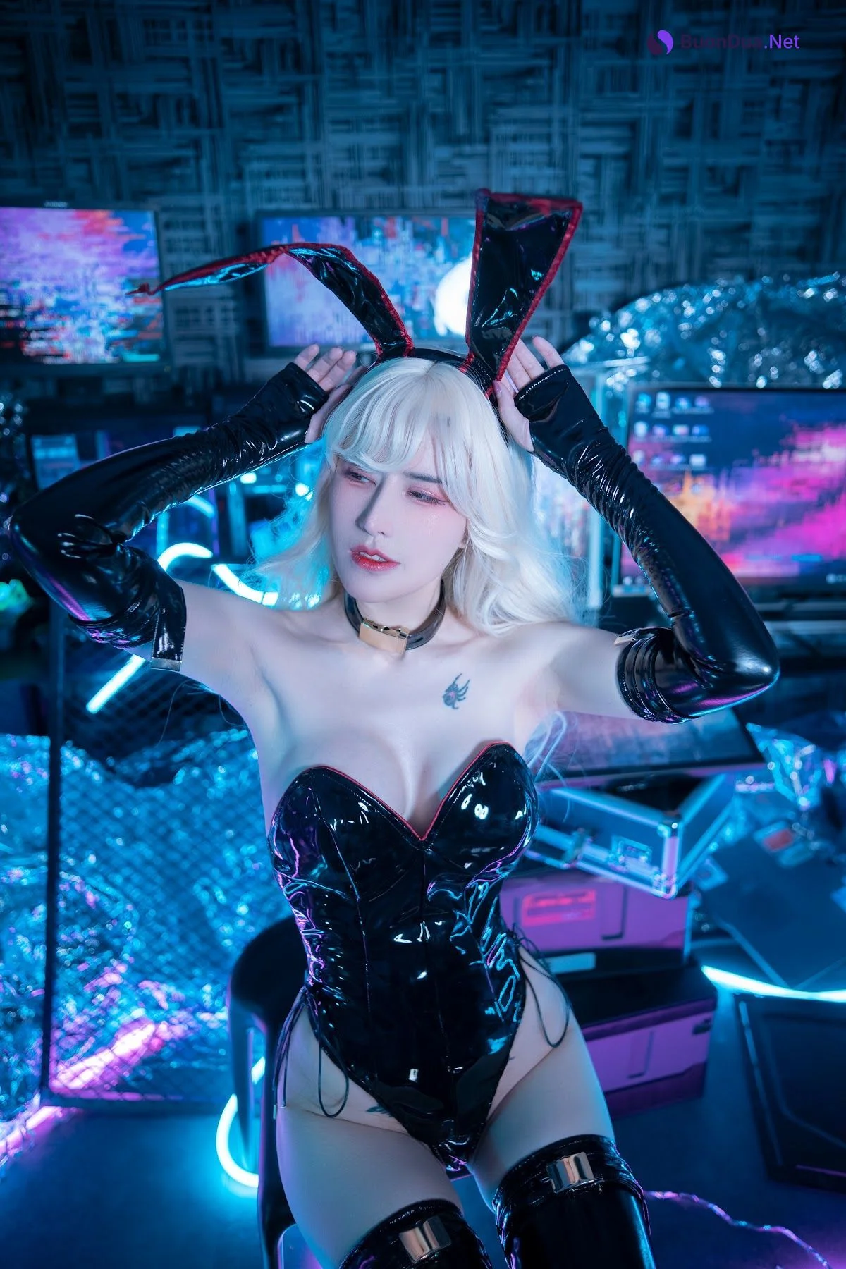 Coser@鹿八岁 – 赛博朋克兔女郎 - รูปภาพ 15
