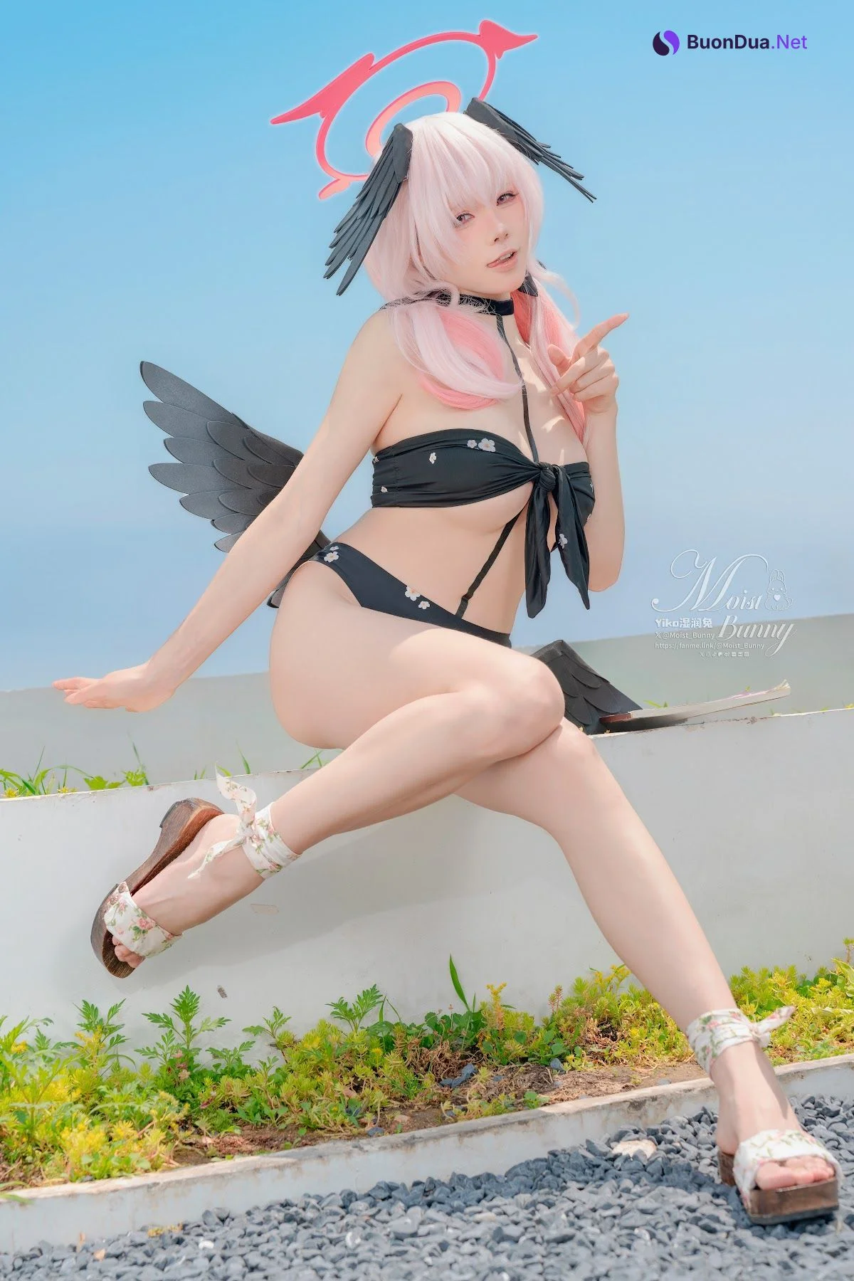 Coser@黏黏团子兔 – 08月作品『下江小春 泳装』Honey - Photo 11