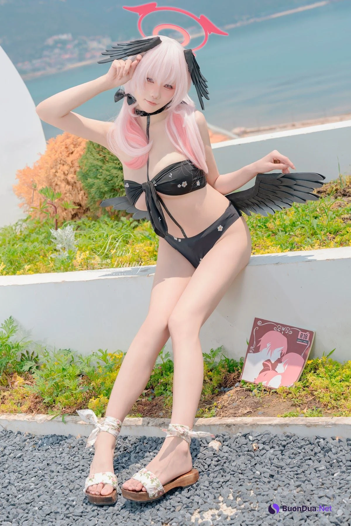 Coser@黏黏团子兔 – 08月作品『下江小春 泳装』Honey - Photo 18