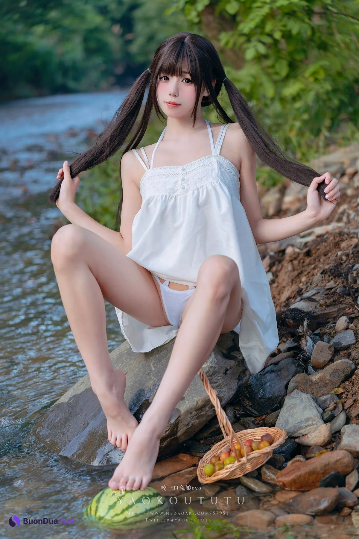 Coser@黏黏团子兔 – 八月订阅『溯溪之夏』& 恋爱循环 - รูปภาพ 16