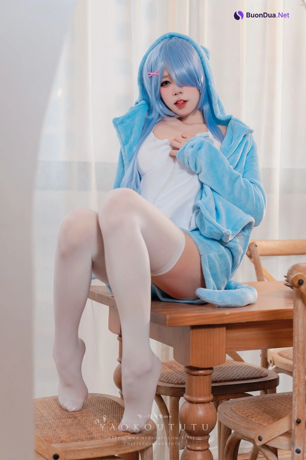 Coser@黏黏团子兔 – 『蕾姆喵喵』&小剧场 - รูปภาพ 3