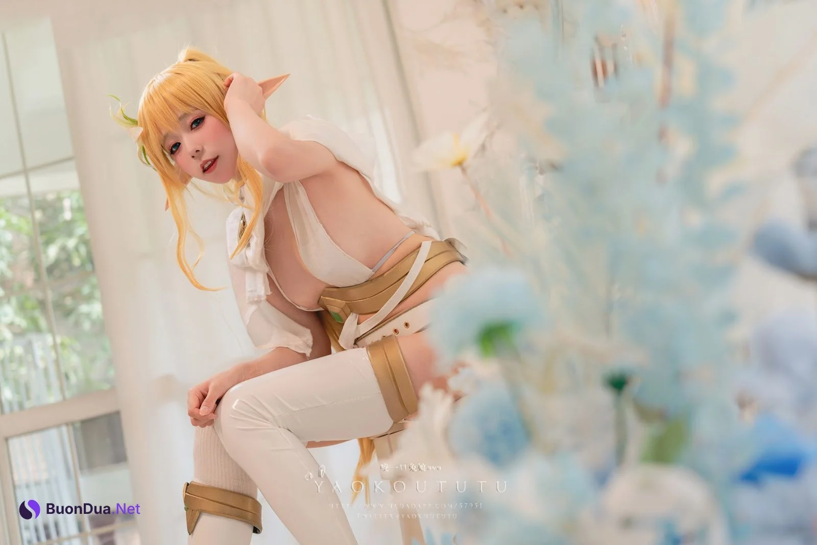 Coser@黏黏团子兔 – 精灵 弓箭手广寒宫 - 写真 13