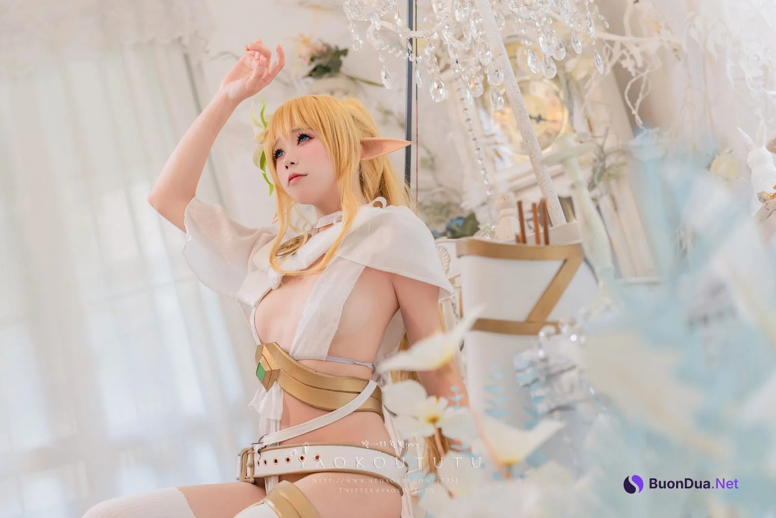 Coser@黏黏团子兔 – 精灵 弓箭手广寒宫 - 写真 14