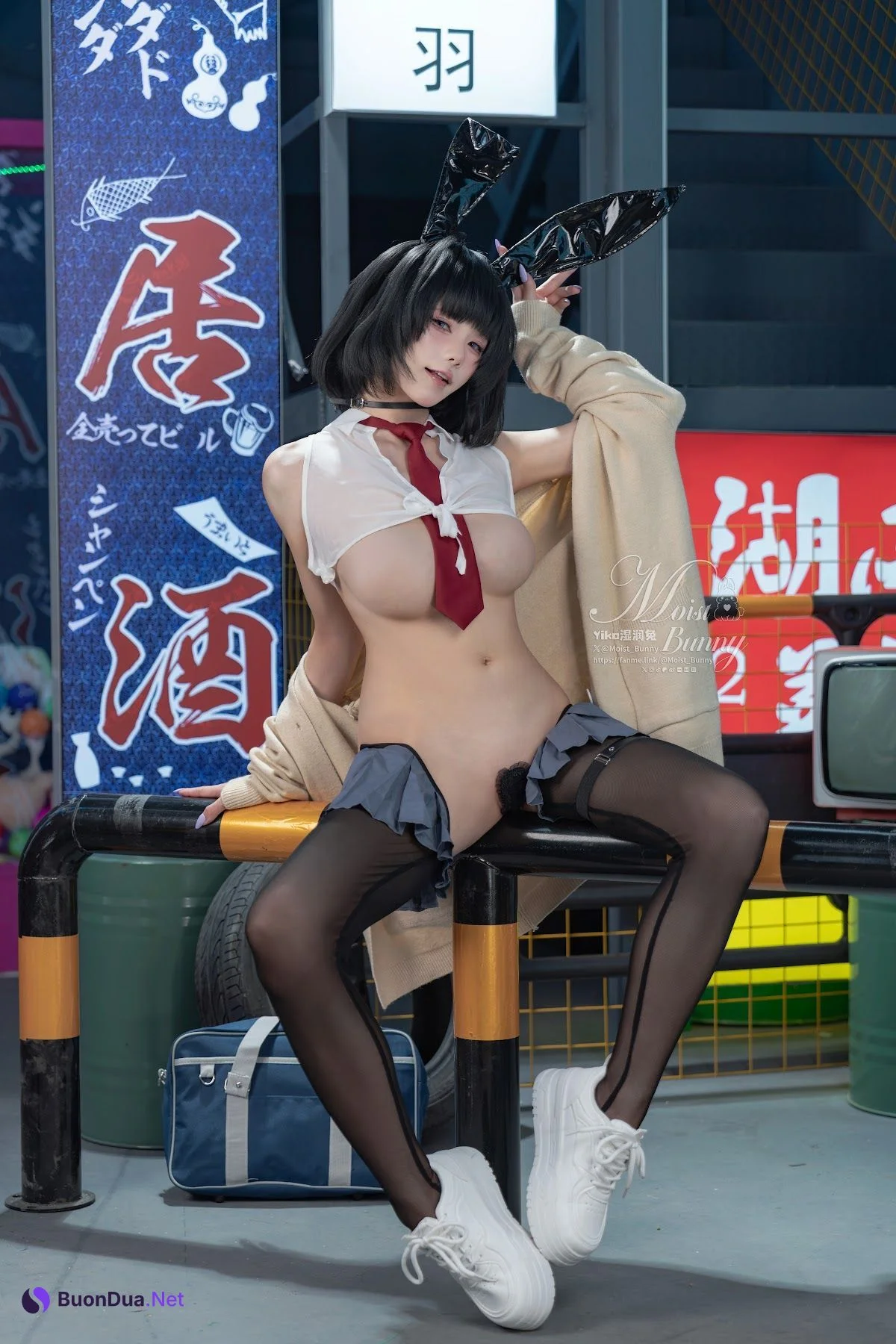 Coser@黏黏团子兔 – 10月作品『賽博逆JK』提线木偶 - 사진 14