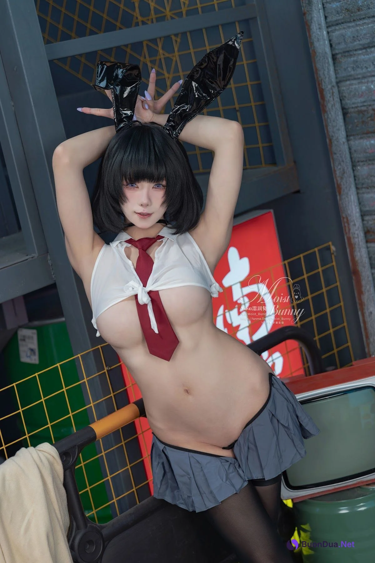 Coser@黏黏团子兔 – 10月作品『賽博逆JK』提线木偶 - 사진 8