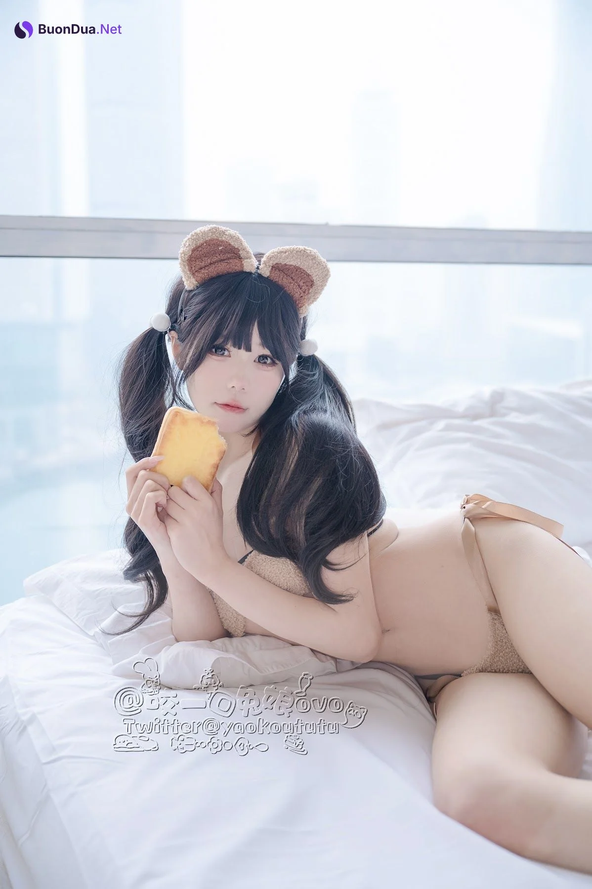 Coser@黏黏团子兔 – 小熊睡衣 - 사진 12
