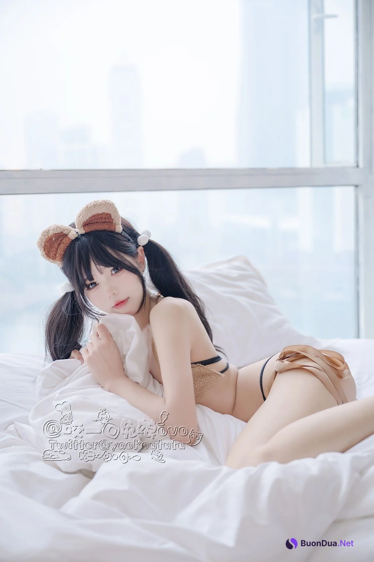 Coser@黏黏团子兔 – 小熊睡衣 - 사진 13
