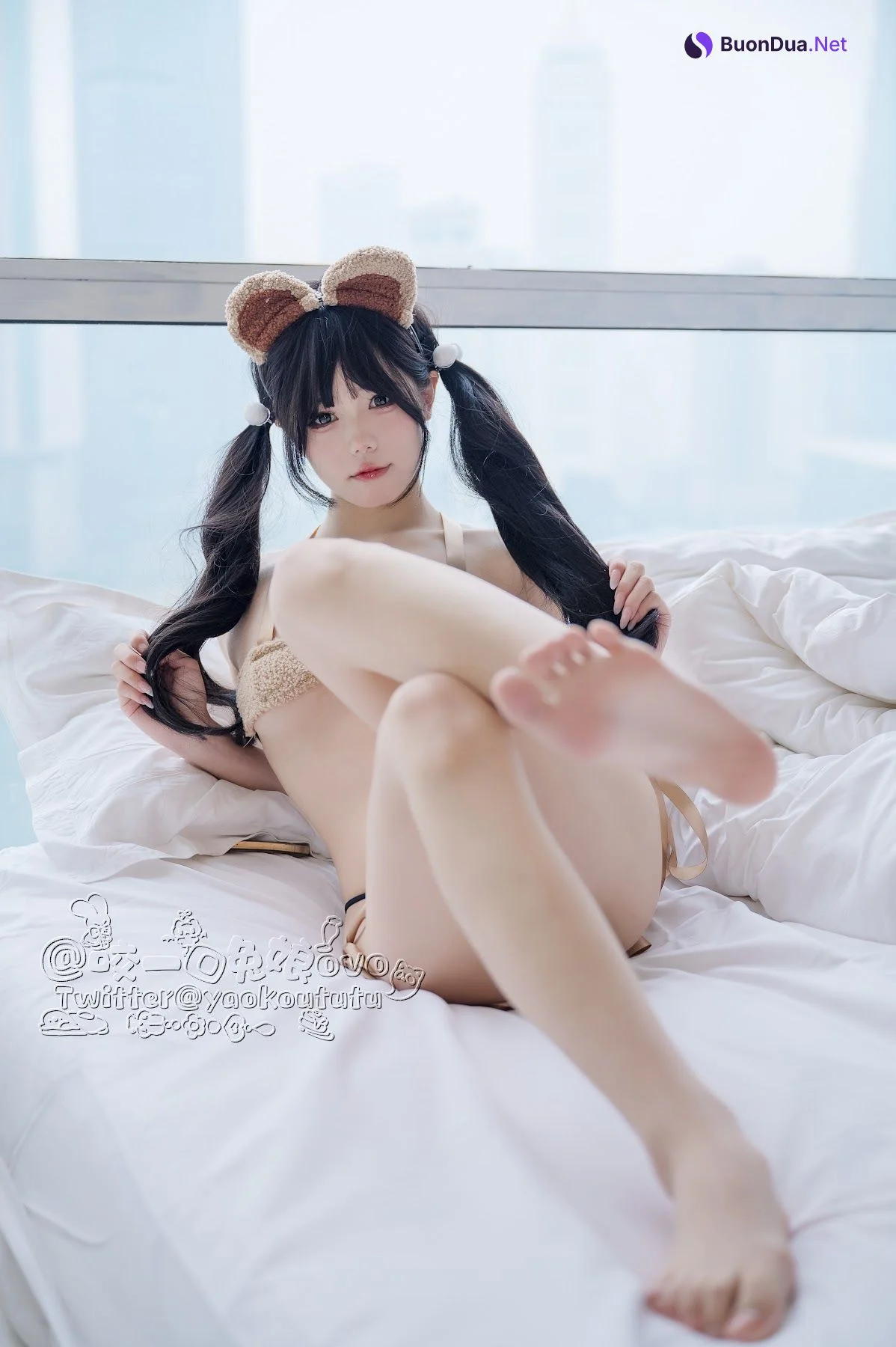 Coser@黏黏团子兔 – 小熊睡衣 - 사진 19